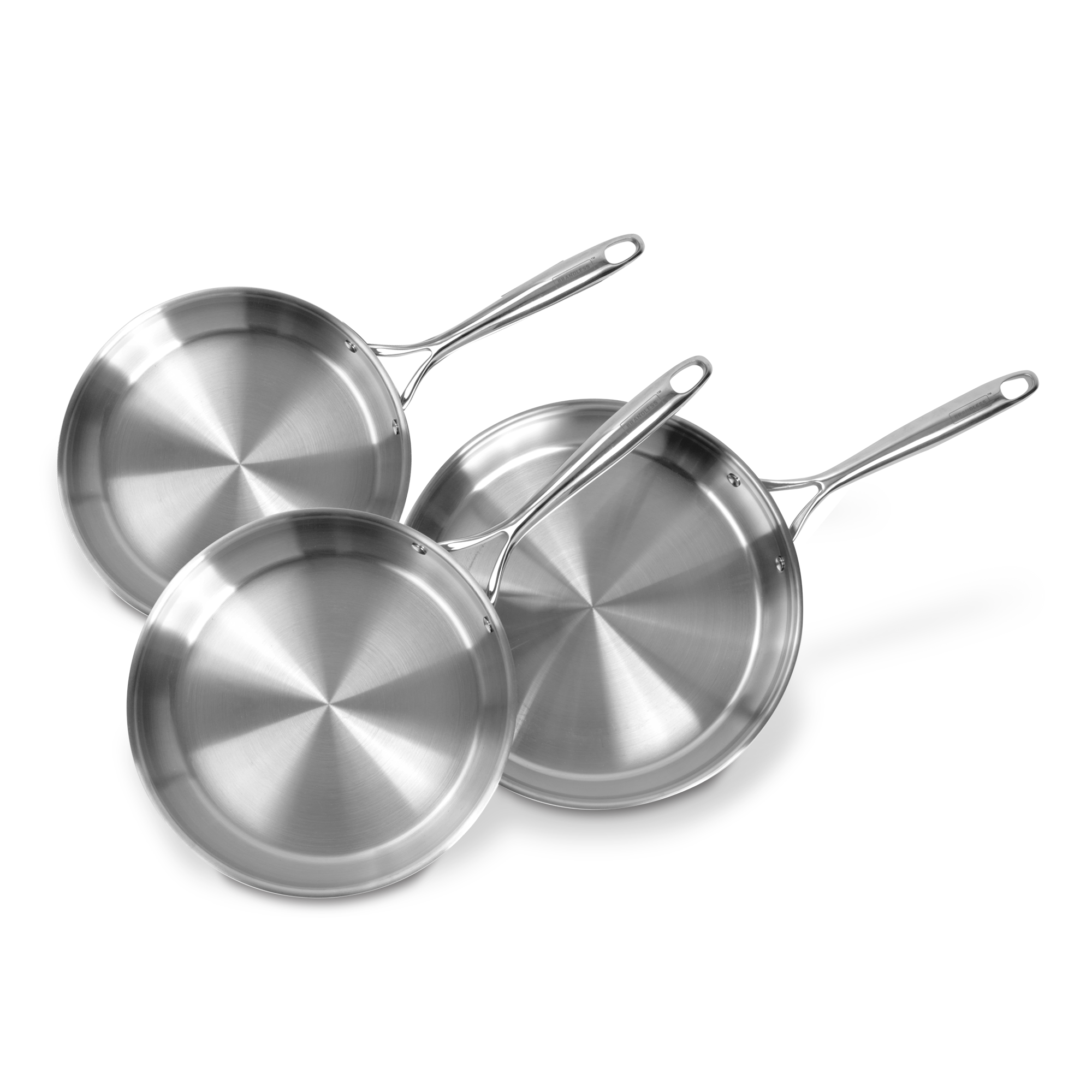 3 frying pans