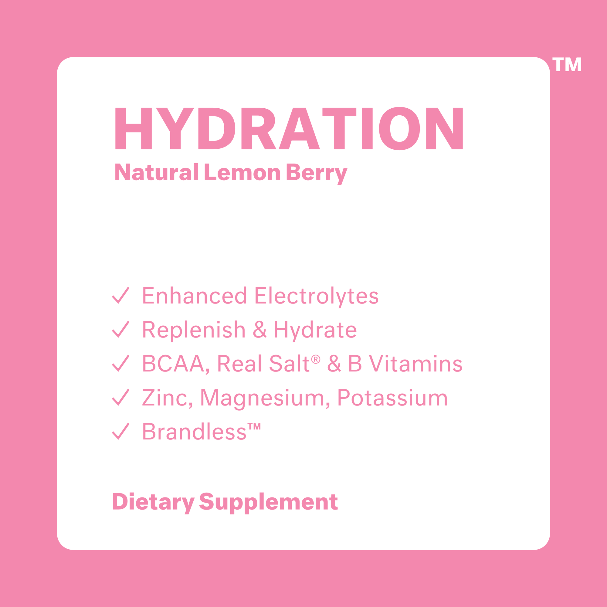 Hydration, Natural Lemon Berry. Dietary Supplement NET WT 17.14OZ